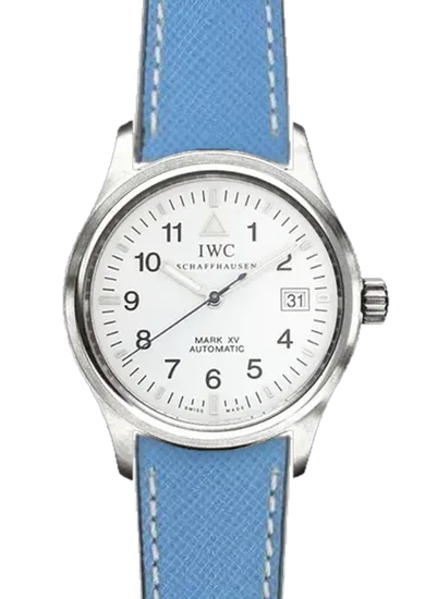 Pilot IW3253-09 con Cinturino Pelle Saffiano Azzurro Cuciture Ecru