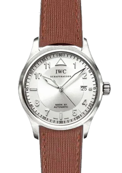 Pilot IW3253-13 with Saffiano Leather Strap Brown — Tone-on-Tone Stitching