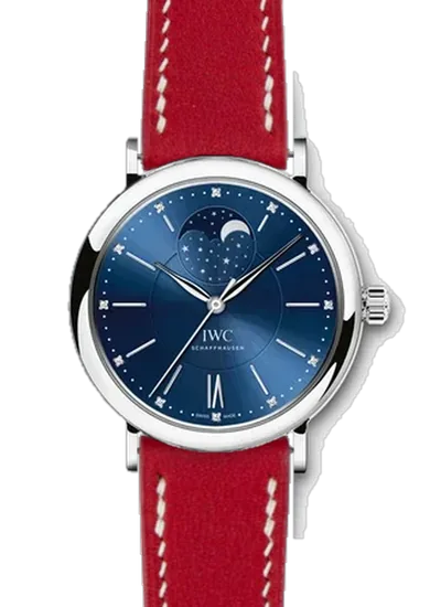 Portofino IW4590-06 con Correa de piel Swift roja