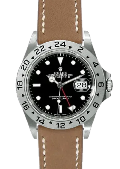 Explorer II 16570-0004 con Correa de piel Swift en color gris topo