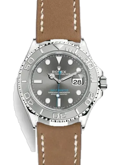 Yacht-Master 126622-0001 con Correa de piel Swift en color gris topo