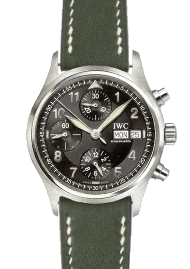 Pilot IW3706-15 con Correa de piel Swift verde oliva