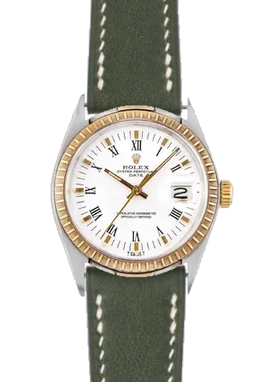 Date 1505 con Cinturino in Pelle Swift Verde Oliva