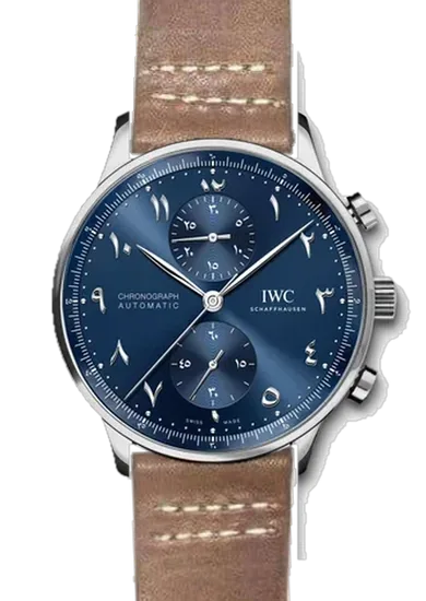 Portugieser IW3714-89 con Cinturino Pelle Vintage Distressed Doppie Cuciture
