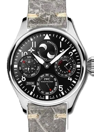 Big Pilot IW5026-07 con Cinturino in Pelle Vintage Grigia – Fatto a Mano a Milano