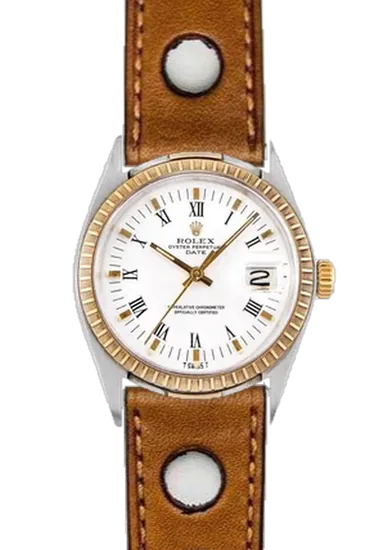 Date 1505 con Cinturino Rally Cognac in Pelle di Vitello Italiana