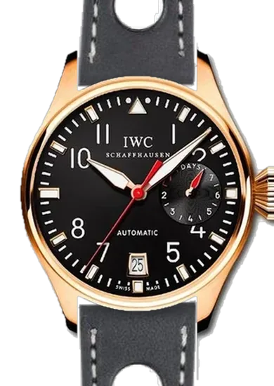 Big Pilot IW5004-09 con Cinturino Rally in Pelle di Vitello Nera – Fatto a Mano a Milano