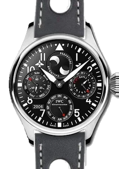 Big Pilot IW5026-07 con Cinturino Rally in Pelle di Vitello Nera – Fatto a Mano a Milano