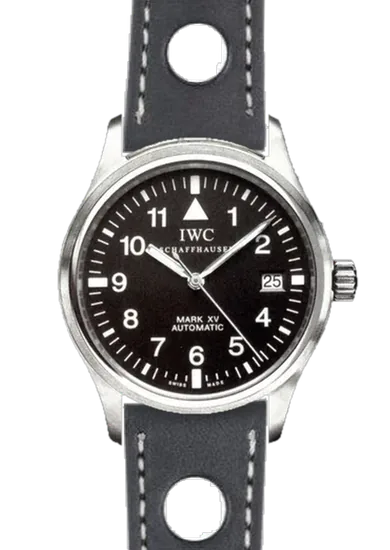 Pilot IW3253-07 with Black Calfskin Rally Watch Strap – Handmade in Milan