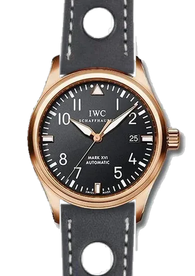 Pilot IW3255-15 con Correa Rally de piel de becerro negra – Hecha a mano en Milán
