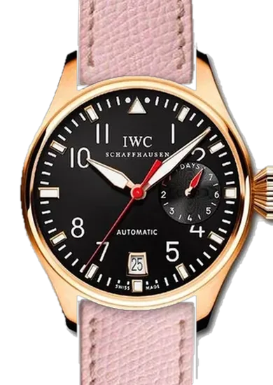 Big Pilot IW5004-09 con Cinturino Rosa Martellato con Cuciture Ecru
