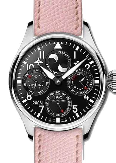 Big Pilot IW5026-07 con Cinturino Rosa Martellato con Cuciture Ecru