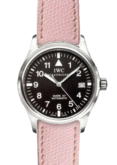 Pilot IW3253-07 with Hammered Pink Strap with Ecru Stitching