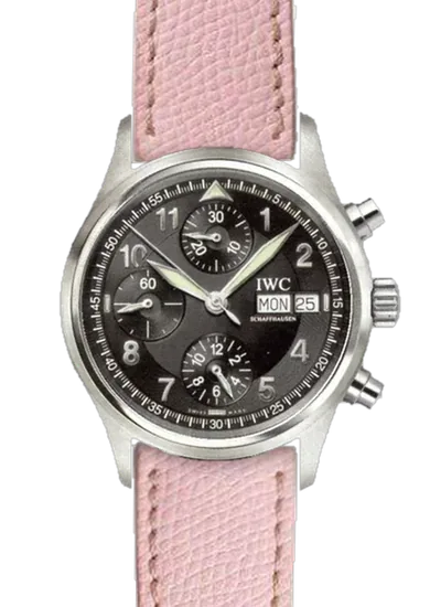Pilot IW3706-15 con Correa rosa martillada con costuras de color crudo