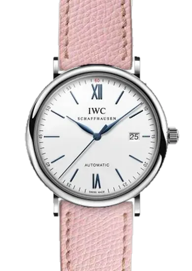 Portofino IW3565-27 con Cinturino Rosa Martellato con Cuciture Ecru