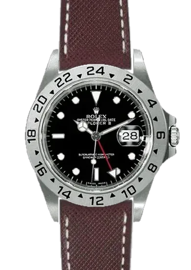 Explorer II 16570-0004 con Correa Saffiano Cognac