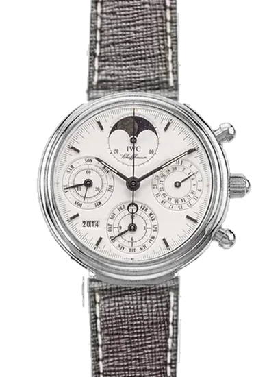 Da Vinci IW9252-08 con Cinturino Saffiano Marrone Scuro con Cuciture Ecru
