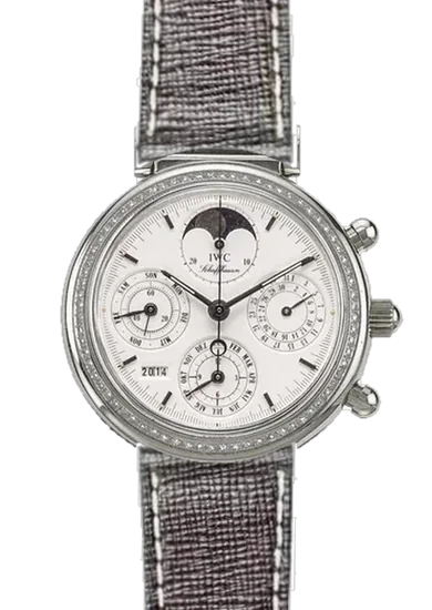 Da Vinci IW9253-12 con Cinturino Saffiano Marrone Scuro con Cuciture Ecru