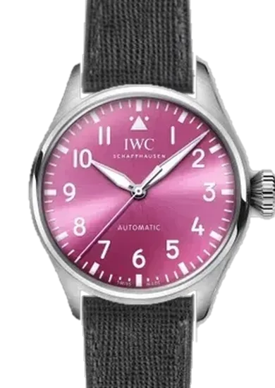 Big Pilot IW3293-05 avec Bracelet Saffiano Noir Surpiqûre Ton sur Ton