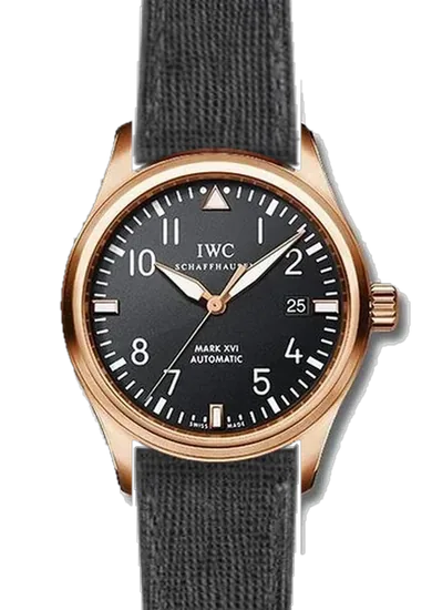Pilot IW3255-15 con Correa Saffiano negra con costuras a juego