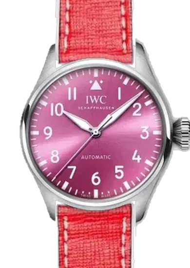 Big Pilot IW3293-05 avec Bracelet Saffiano Rouge Surpiqûres Écru