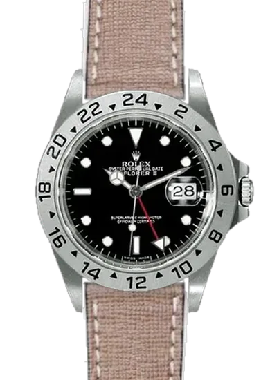 Explorer II 16570-0004 con Correa Saffiano en color topo