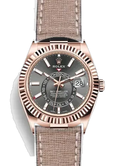 Sky-Dweller 326235-0006 con Cinturino Saffiano Taupe