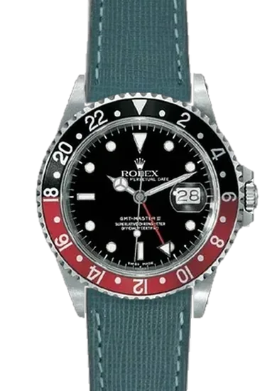 GMT-Master 16710 Coke with Saffiano Green Strap