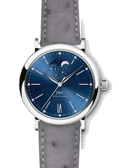 Portofino IW4590-06 con Correa de avestruz gris