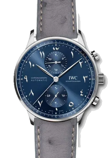 Portugieser IW3714-89 con Cinturino Struzzo Grigio