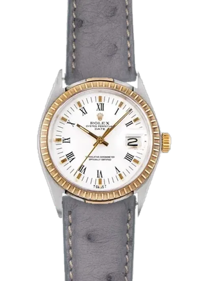 Date 1505 con Cinturino Struzzo Grigio