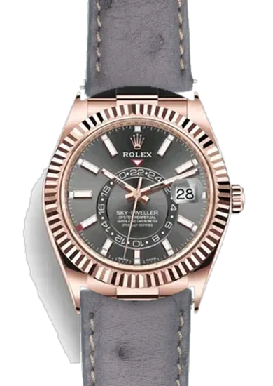 Sky-Dweller 326235-0006 con Cinturino Struzzo Grigio