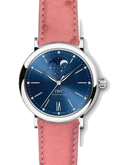 Portofino IW4590-06 con Correa de avestruz rosa