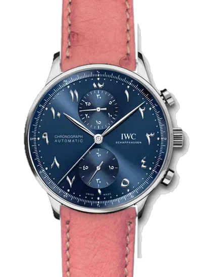 Portugieser IW3714-89 con Cinturino Struzzo Rosa