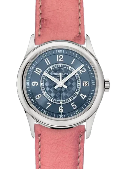 Calatrava 6007A-001 mit Armband aus rosa Straußenleder