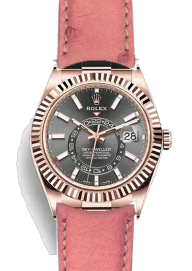 Sky-Dweller 326235-0006 con Cinturino Struzzo Rosa