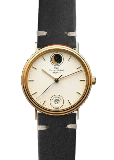 Portofino IW3550-01 con Correa Vintage en Piel de Becerro Negro