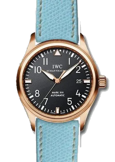 Pilot IW3255-15 con Correa de piel de becerro martillada azul