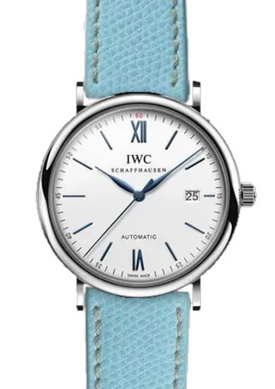Portofino IW3565-27 con Cinturino Vitello Martellato Azzurro