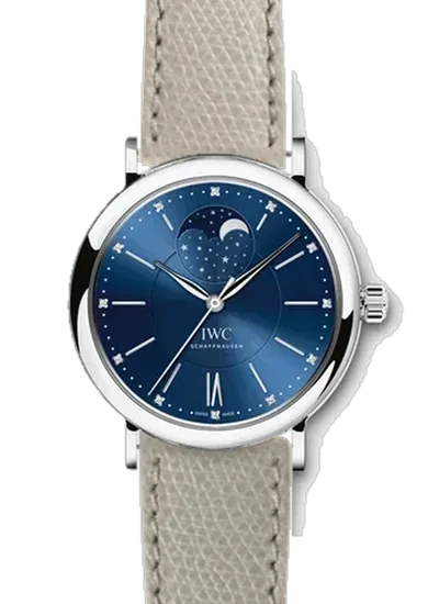 Portofino IW4590-06 con Correa de piel de becerro martillada azul
