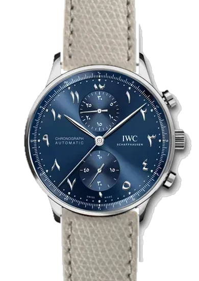 Portugieser IW3714-89 con Cinturino Vitello Martellato Ghiaccio