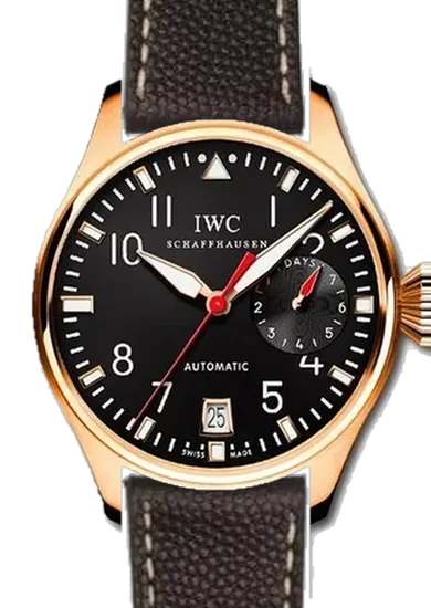 Big Pilot IW5004-09 con Cinturino Vitello Martellato Nero — Cuciture Ecru