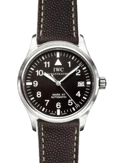 Pilot IW3253-07 with Hammered Black Calfskin Strap — Ecru Stitching