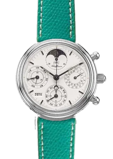Da Vinci IW9252-08 con Cinturino Vitello Martellato Verde con Cuciture Ecru