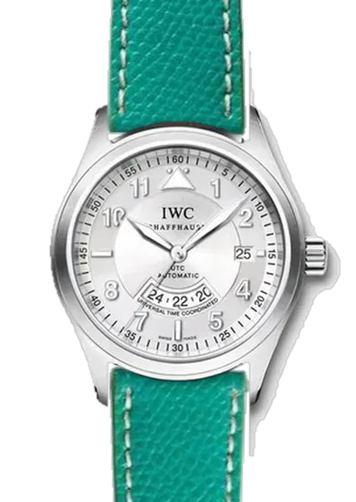 Pilot IW3251-10 con Cinturino Vitello Martellato Verde con Cuciture Ecru