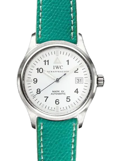 Pilot IW3253-09 con Cinturino Vitello Martellato Verde con Cuciture Ecru