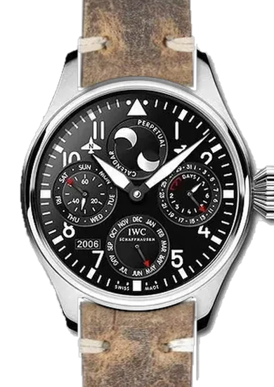Big Pilot IW5026-07 con Cinturino Vitello Vintage Marrone — Patina Naturale