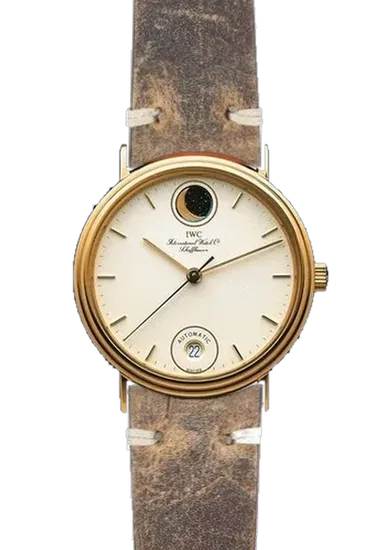 Portofino IW3550-01 con Correa de piel de becerro vintage marrón — Patina natural
