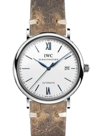 Portofino IW3565-27 con Cinturino Vitello Vintage Marrone — Patina Naturale
