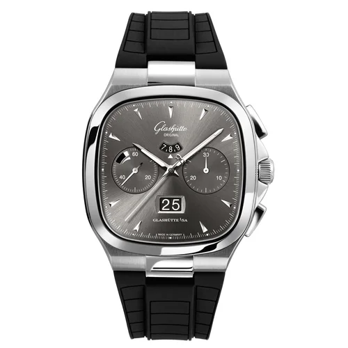 Seventies Chronograph Panorama Date Ruthenium / Rubber / Folding